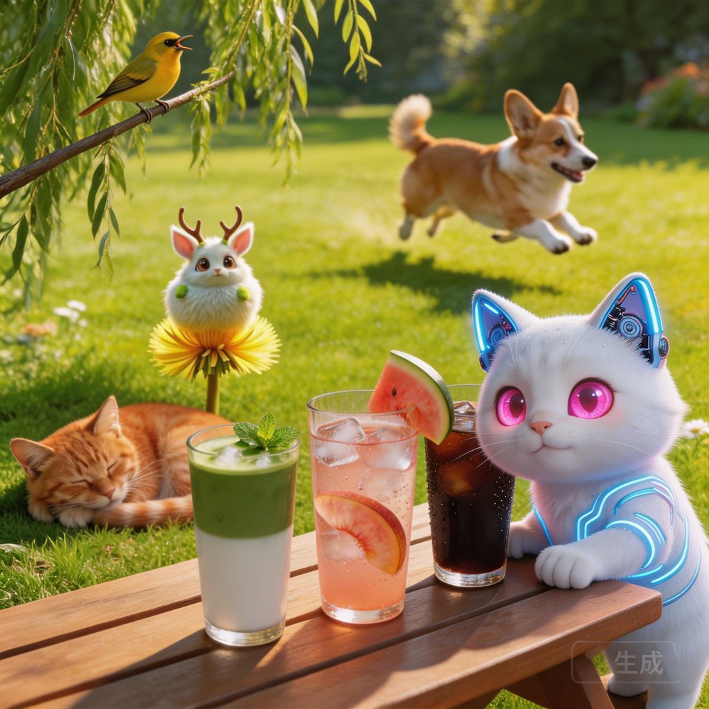 夏日田园派对 × 赛博朋克小猫
